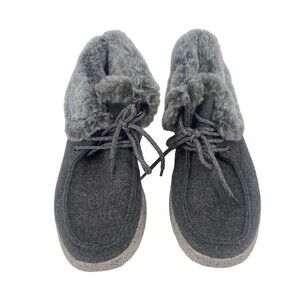 Bobs SIZE 6 COTTON TAILS FAUX FUR LINED ANKLE BOOTIES SNEAKERS
